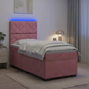 vidaXL Boxspring ágy matraccal Rózsaszín 80 x 200 cm Bársony