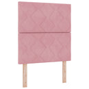 vidaXL Boxspring ágy matraccal Rózsaszín 80 x 200 cm Bársony