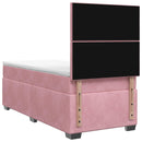 vidaXL Boxspring ágy matraccal Rózsaszín 80 x 200 cm Bársony