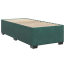 vidaXL Boxspring ágy matraccal Sötétzöld 100 x 200 cm Bársony