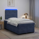 vidaXL Boxspring ágy matraccal Sötétszürke 120 x 190 cm Bársony