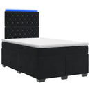 vidaXL Boxspring ágy matraccal fejtámlával Fekete 120 x 190 cm Bársony