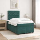vidaXL Boxspring ágy matraccal Sötétzöld 120 x 200 cm Bársony
