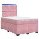 vidaXL Boxspring ágy matraccal Rózsaszín 120 x 190 cm Bársony