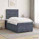 vidaXL Boxspring ágy matraccal Sötétszürke 120 x 200 cm Bársony
