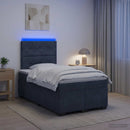 vidaXL Boxspring ágy matraccal Sötétszürke 120 x 200 cm Bársony