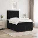 vidaXL Boxspring ágy matraccal fejtámlával Fekete 120 x 190 cm Bársony
