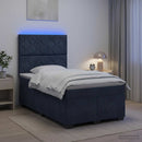 vidaXL Boxspring ágy matraccal Sötétszürke 120 x 190 cm Bársony
