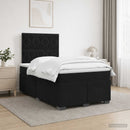 vidaXL Boxspring ágy matraccal fejtámlával Fekete 120 x 200 cm Bársony