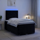 vidaXL Boxspring ágy matraccal fejtámlával Fekete 120 x 190 cm Bársony