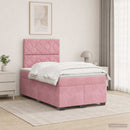 vidaXL Boxspring ágy matraccal Rózsaszín 120 x 200 cm Bársony