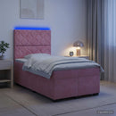 vidaXL Boxspring ágy matraccal Rózsaszín 120 x 200 cm Bársony