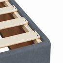 vidaXL Boxspring ágy matraccal Sötétszürke 120 x 200 cm Bársony