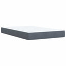 vidaXL Boxspring ágy matraccal Sötétszürke 120 x 200 cm Bársony