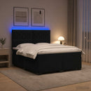 vidaXL Boxspring ágy matraccal fejtámlával Fekete 160 x 200 cm Bársony