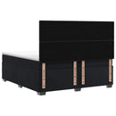 vidaXL Boxspring ágy matraccal fejtámlával Fekete 200 x 200 cm Bársony