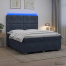 vidaXL Boxspring ágy matraccal Sötétszürke 200 x 200 cm Bársony