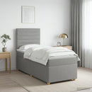 vidaXL Boxspring ágy matraccal Világosszürke 100 x 200 cm Szövet