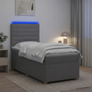 vidaXL Boxspring ágy matraccal Világosszürke 100 x 200 cm Szövet