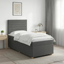 vidaXL Boxspring ágy matraccal Sötétszürke 80 x 200 cm Szövet