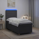 vidaXL Boxspring ágy matraccal Sötétszürke 80 x 200 cm Szövet