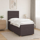 vidaXL Boxspring ágy matraccal Sötét Barna 100 x 200 cm Szövet