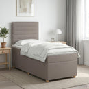 vidaXL Boxspring ágy matraccal fejtámlával Tópszínű 90 x 190 cm Szövet