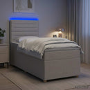 vidaXL Boxspring ágy matraccal fejtámlával Tópszínű 90 x 190 cm Szövet