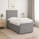 vidaXL Boxspring ágy matraccal Világosszürke 80 x 200 cm Szövet