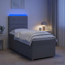vidaXL Boxspring ágy matraccal Világosszürke 100 x 200 cm Szövet
