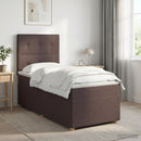 vidaXL Boxspring ágy matraccal Sötét Barna 80 x 200 cm Szövet