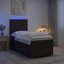 vidaXL Boxspring ágy matraccal Sötét Barna 80 x 200 cm Szövet