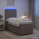 vidaXL Boxspring ágy matraccal fejtámlával Tópszínű 90 x 190 cm Szövet