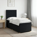 vidaXL Boxspring ágy matraccal fejtámlával Fekete 80 x 200 cm Szövet