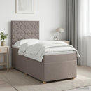 vidaXL Boxspring ágy matraccal fejtámlával Tópszínű 80 x 200 cm Szövet