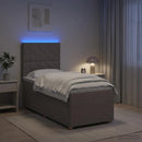 vidaXL Boxspring ágy matraccal fejtámlával Tópszínű 80 x 200 cm Szövet
