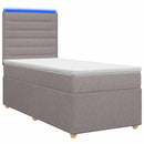 vidaXL Boxspring ágy matraccal fejtámlával Tópszínű 90 x 190 cm Szövet