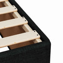vidaXL Boxspring ágy matraccal fejtámlával Fekete 90 x 200 cm Szövet
