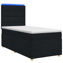 vidaXL Boxspring ágy matraccal fejtámlával Fekete 90 x 200 cm Szövet
