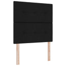 vidaXL Boxspring ágy matraccal fejtámlával Fekete 90 x 200 cm Szövet