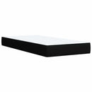 vidaXL Boxspring ágy matraccal fejtámlával Fekete 90 x 200 cm Szövet