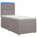 vidaXL Boxspring ágy matraccal fejtámlával Tópszínű 90 x 200 cm Szövet
