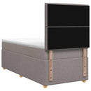 vidaXL Boxspring ágy matraccal fejtámlával Tópszínű 90 x 200 cm Szövet