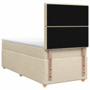 vidaXL Boxspring ágy matraccal Krémszínű 90 x 200 cm Szövet