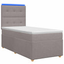 vidaXL Boxspring ágy matraccal Tópszínű 100 x 200 cm Szövet