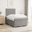 vidaXL Boxspring ágy matraccal Világosszürke 120 x 200 cm Szövet