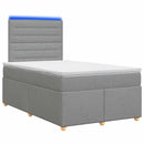 vidaXL Boxspring ágy matraccal Világosszürke 120 x 190 cm Szövet