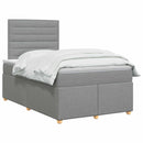 vidaXL Boxspring ágy matraccal Világosszürke 120 x 190 cm Szövet