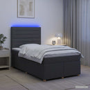vidaXL Boxspring ágy matraccal Sötétszürke 120 x 200 cm Szövet