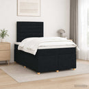 vidaXL Boxspring ágy matraccal fejtámlával Fekete 120 x 190 cm Szövet